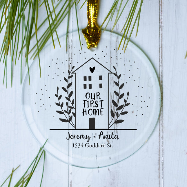 keepsake personalized our first home christmas ornament – Christmas ornament, holiday tree decoration or gift