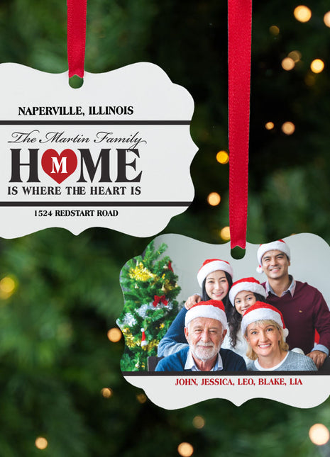 Personalized "Home is where the Heart is" Ornament Personalized Ornament by ORNAMENT SHOP EXCLUSIVE