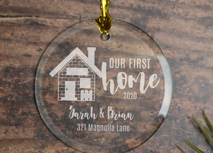 custom personalized our first home christmas ornament – Christmas ornament, holiday tree decoration or gift