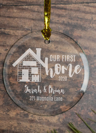 Personalized Our First Home Christmas Ornament by ORNAMENT SHOP EXCLUSIVE Personalized Glass Ornament