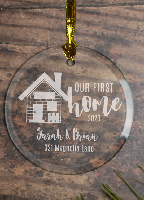 Personalized Our First Home Christmas Ornament by ORNAMENT SHOP EXCLUSIVE Personalized Glass Ornament