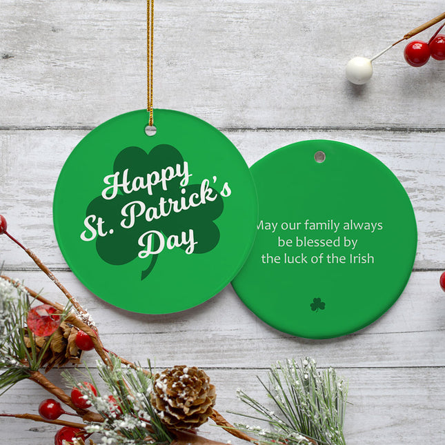 holiday personalized st. patrick's day christmas ornament – Christmas ornament, holiday tree decoration or gift