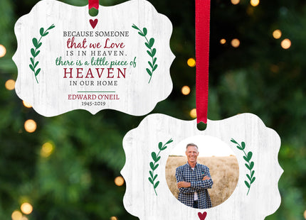 custom personalized memorial christmas ornament – Christmas ornament, holiday tree decoration or gift