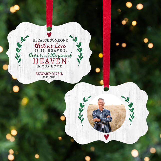 custom personalized memorial christmas ornament – Christmas ornament, holiday tree decoration or gift