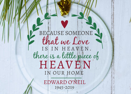 engraved personalized memorial christmas ornament – Christmas ornament, holiday tree decoration or gift