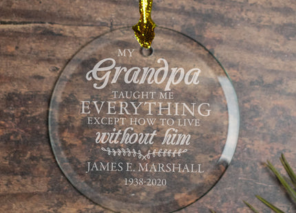 decorative personalized grandpa memorial christmas ornament – Christmas ornament, holiday tree decoration or gift