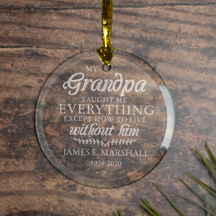 decorative personalized grandpa memorial christmas ornament – Christmas ornament, holiday tree decoration or gift