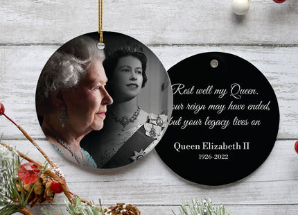 holiday queen elizabeth memorial christmas ornament – Christmas ornament, holiday tree decoration or gift