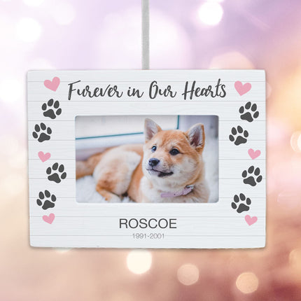 personalized personalized furever in our hearts dog picture frame christmas ornament – Christmas ornament, holiday tree decor