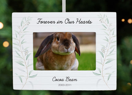 engraved personalized forever in our hearts pet picture frame christmas ornament – Christmas ornament, holiday tree decoratio
