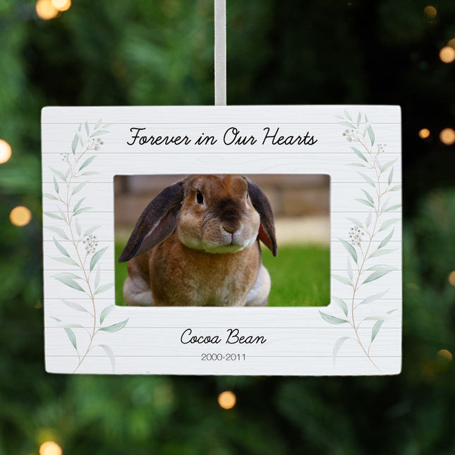 engraved personalized forever in our hearts pet picture frame christmas ornament – Christmas ornament, holiday tree decoratio