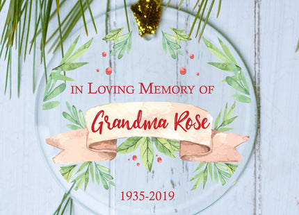 custom memorial christmas ornament – Christmas ornament, holiday tree decoration or gift