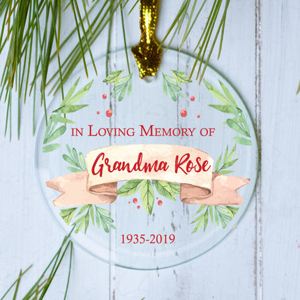 custom memorial christmas ornament – Christmas ornament, holiday tree decoration or gift