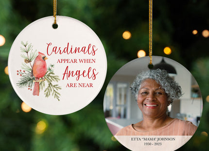 keepsake personalized cardinals appear when angels are near christmas ornament – Christmas ornament, holiday tree decoration 