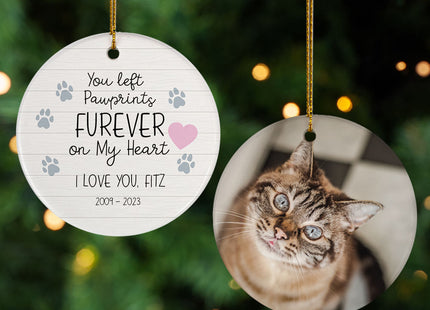 personalized personalized furever pawprints christmas ornament – Christmas ornament, holiday tree decoration or gift