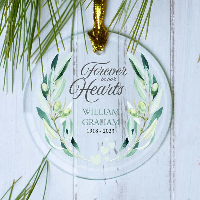 holiday personalized forever in our hearts christmas ornament – Christmas ornament, holiday tree decoration or gift