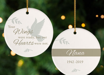 decorative personalized your wings were ready personalized memorial christmas ornament – Christmas ornament, holiday tree dec