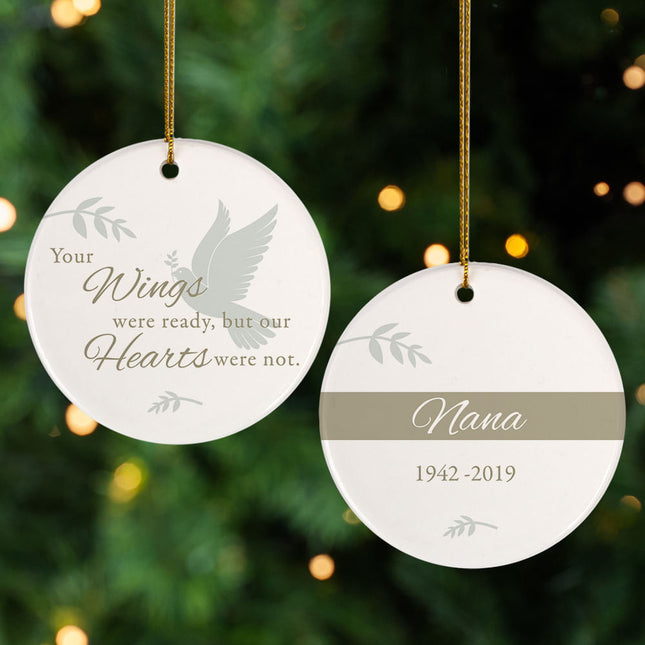 decorative personalized your wings were ready personalized memorial christmas ornament – Christmas ornament, holiday tree dec