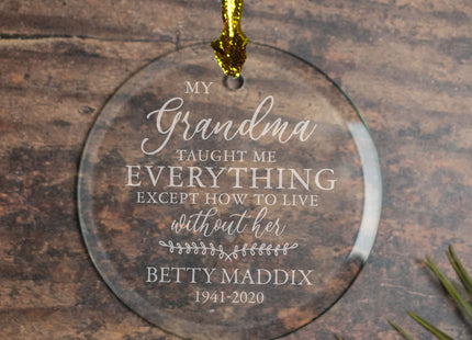 holiday personalized grandma memorial christmas ornament – Christmas ornament, holiday tree decoration or gift