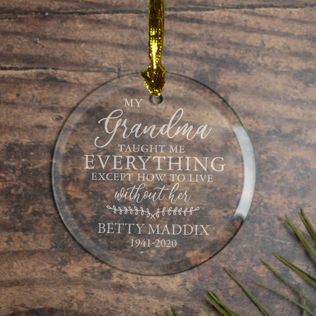 holiday personalized grandma memorial christmas ornament – Christmas ornament, holiday tree decoration or gift