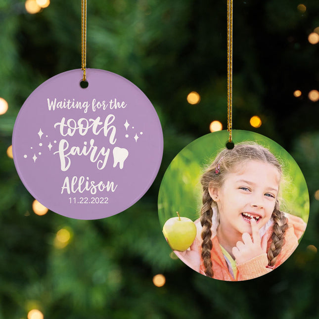 keepsake personalized waiting for the tooth fairy photo christmas ornament – Christmas ornament, holiday tree decoration or g