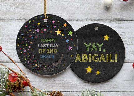 keepsake personalized happy last day of school christmas ornament – Christmas ornament, holiday tree decoration or gift