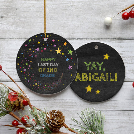 keepsake personalized happy last day of school christmas ornament – Christmas ornament, holiday tree decoration or gift
