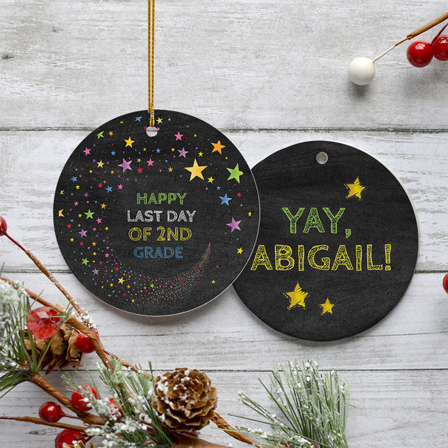 keepsake personalized happy last day of school christmas ornament – Christmas ornament, holiday tree decoration or gift