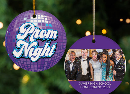 custom personalized prom night photo christmas ornament – Christmas ornament, holiday tree decoration or gift