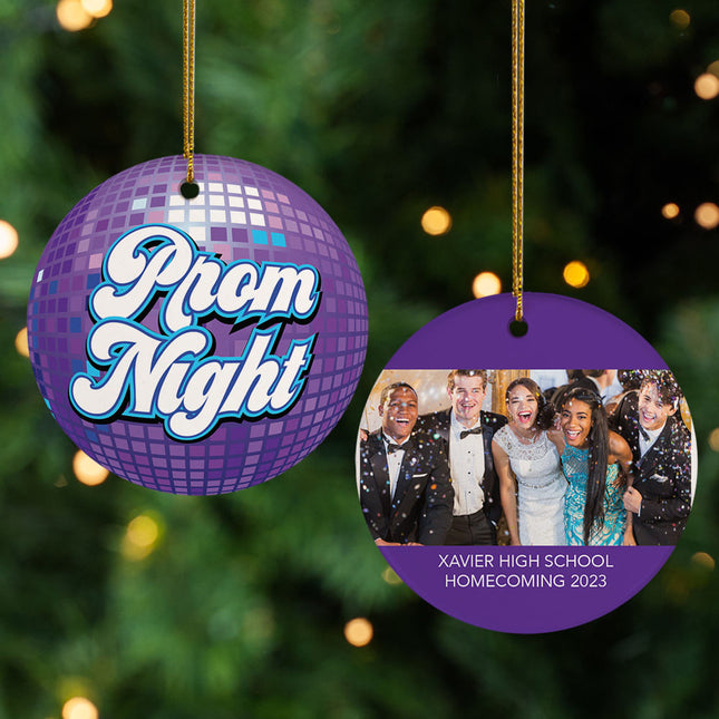 custom personalized prom night photo christmas ornament – Christmas ornament, holiday tree decoration or gift