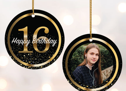 keepsake personalized 16th birthday christmas ornament – Christmas ornament, holiday tree decoration or gift