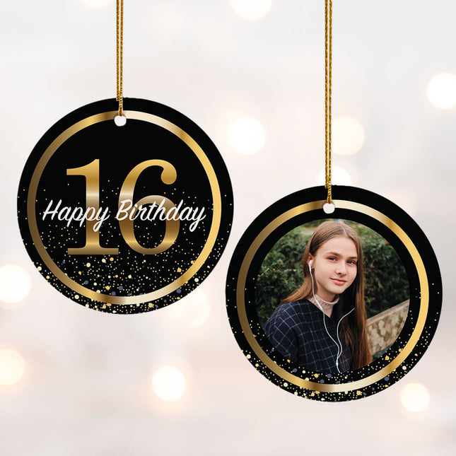 keepsake personalized 16th birthday christmas ornament – Christmas ornament, holiday tree decoration or gift