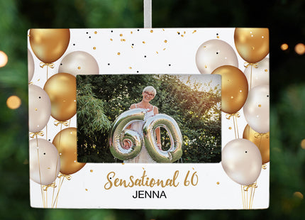keepsake personalized birthday balloons picture frame christmas ornament – Christmas ornament, holiday tree decoration or gif