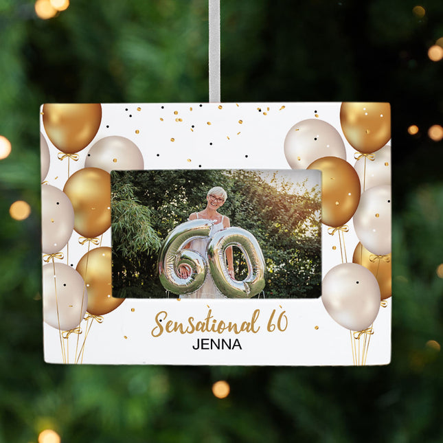 keepsake personalized birthday balloons picture frame christmas ornament – Christmas ornament, holiday tree decoration or gif