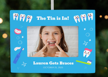 decorative personalized braces picture frame christmas ornament – Christmas ornament, holiday tree decoration or gift