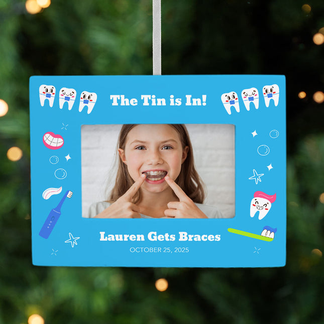 decorative personalized braces picture frame christmas ornament – Christmas ornament, holiday tree decoration or gift