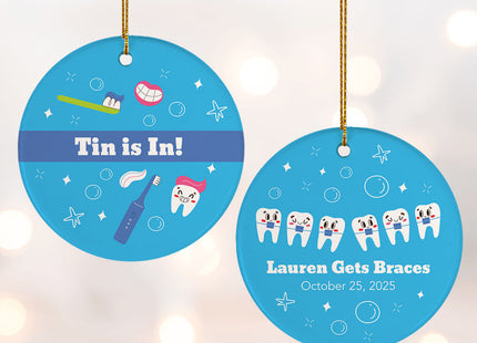 personalized personalized braces christmas ornament – Christmas ornament, holiday tree decoration or gift