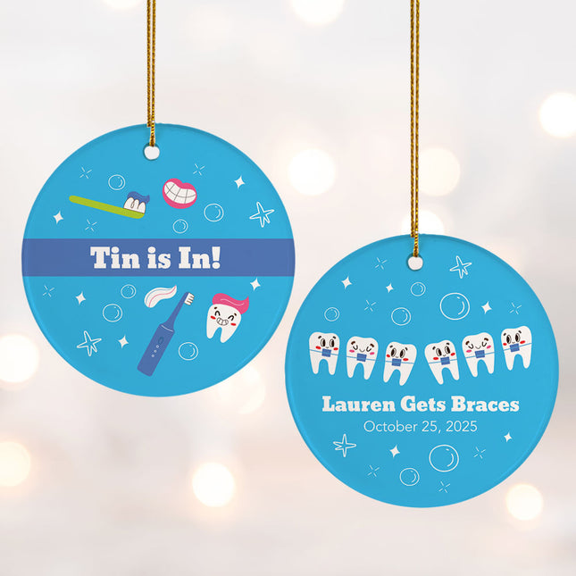 personalized personalized braces christmas ornament – Christmas ornament, holiday tree decoration or gift