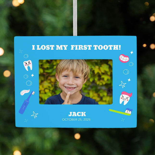 personalized personalized lost tooth picture frame christmas ornament – Christmas ornament, holiday tree decoration or gift