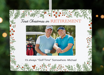 keepsake personalized retirement picture frame christmas ornament – Christmas ornament, holiday tree decoration or gift