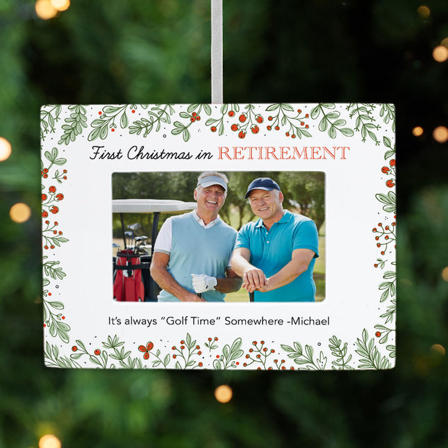 keepsake personalized retirement picture frame christmas ornament – Christmas ornament, holiday tree decoration or gift