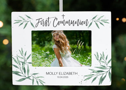 keepsake personalized communion picture frame christmas ornament – Christmas ornament, holiday tree decoration or gift