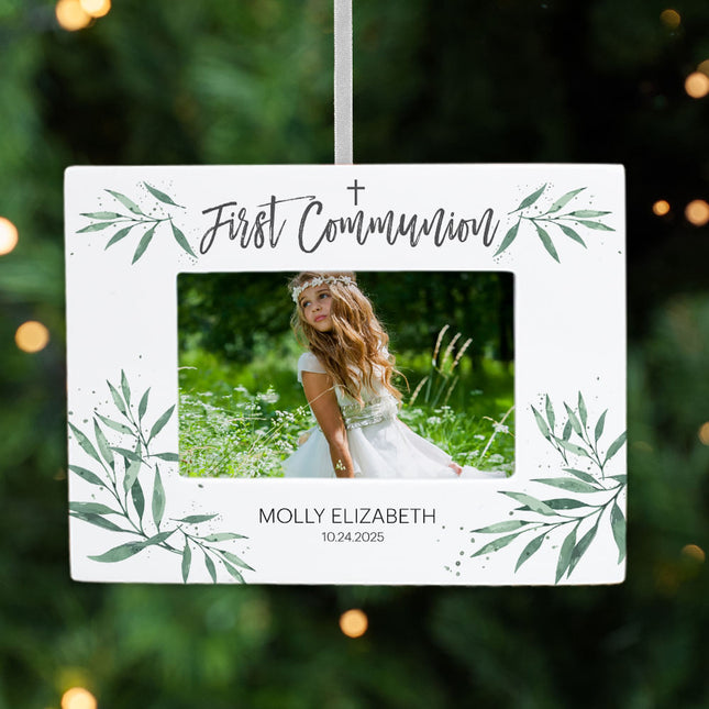 keepsake personalized communion picture frame christmas ornament – Christmas ornament, holiday tree decoration or gift