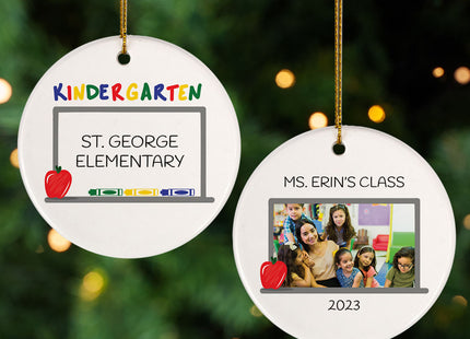 decorative personalized kindergarten christmas ornament – Christmas ornament, holiday tree decoration or gift