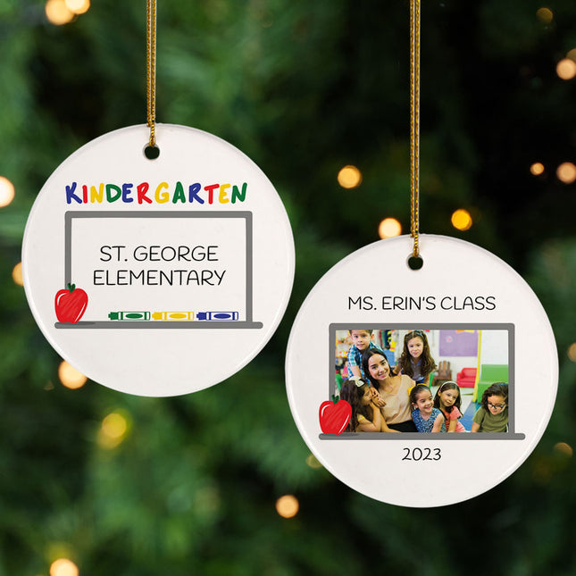decorative personalized kindergarten christmas ornament – Christmas ornament, holiday tree decoration or gift