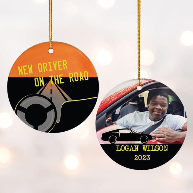 engraved personalized new driver christmas ornament – Christmas ornament, holiday tree decoration or gift
