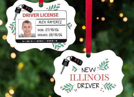 custom personalized drivers license christmas ornament – Christmas ornament, holiday tree decoration or gift