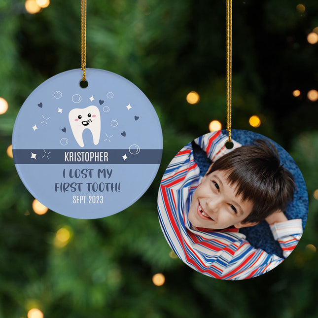 personalized personalized lost my first tooth christmas ornament – Christmas ornament, holiday tree decoration or gift