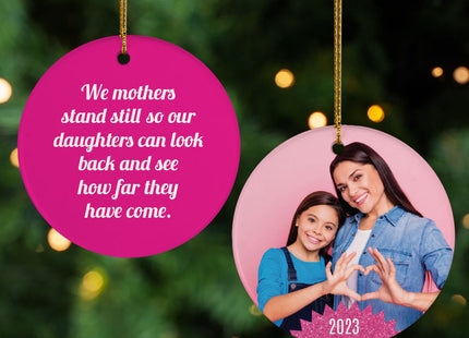 custom personalized mother & daughter christmas ornament – Christmas ornament, holiday tree decoration or gift
