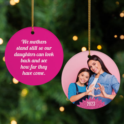 custom personalized mother & daughter christmas ornament – Christmas ornament, holiday tree decoration or gift